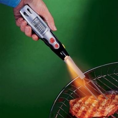 All-in-One Grill Fork with Meat and Fish Thermometer