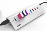 Aluminium 7 Ports USB 3.0 Hub with Charging Ports