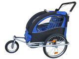 “Swivel” 3in1 Double Baby Bicycle Bike Trailer & Jogger Blue