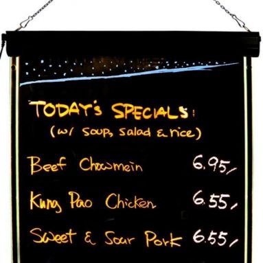 Light up Menu Boards Display
