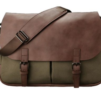 Leather Plateau Messenger Bag