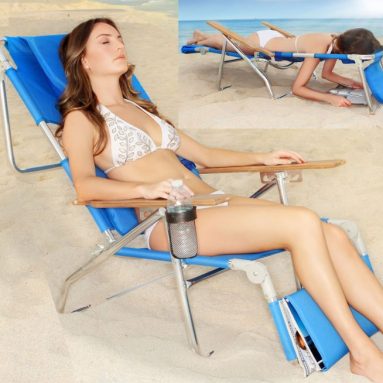 Super Deluxe Padded 3 in 1 Beach Chair / Lounger