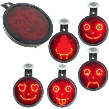 Novelty LED Car Sign Animated Facial Expression