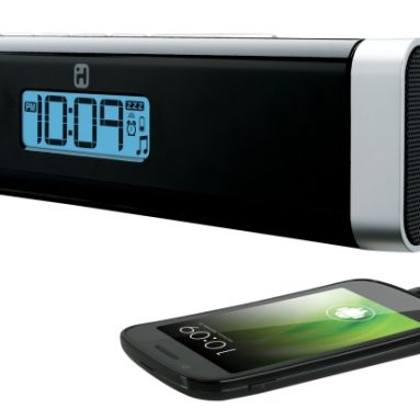 Portable Alarm Clock Stereo Speaker with USB Charging