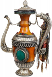 Amber Dust Ritual Kettle with Dragon Handle