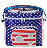 American Flag Cooler with Speakers & Subwoofer