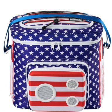 American Flag Cooler with Speakers & Subwoofer