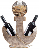 Anchor Shaped Wine Rack with Wine Cork Holder