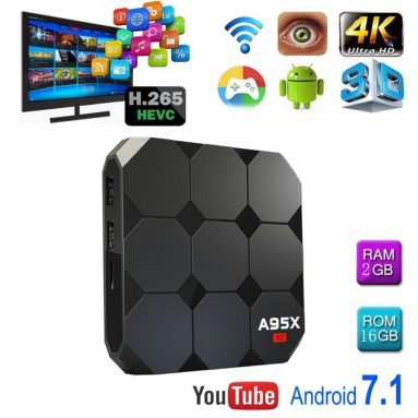 Android 7.1 R2 TV Box amlogic Quad Core 64 Bit 2 GB Ram 16 GB ROM 4K UHD WiFi & LAN