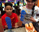 Animal Tracks Flip Flops Tiger / Cat Paw Print Soles