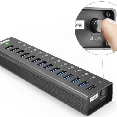 USB 3.0 13-Port Hub 5V 2.1A Smart Charging Port