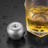 Apple Shape Stainless Steel Ice Cubes Whiskey Rocks