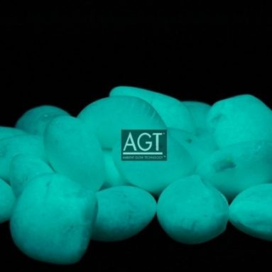 Aqua Blue Glowing River Rocks