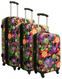 Art Floral Burst 3 Piece Luggage Set