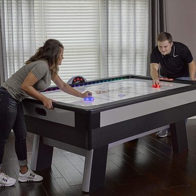 Atomic Top Shelf 7.5’ Air Hockey Table with 120V Motor for Maximum Air Flow