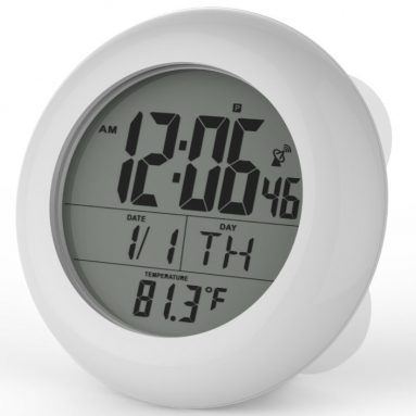 Atomic Water Resistant LCD CLock