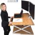 Chair Traditional Executive Desk Chair with Solid Wooden Arm and Base