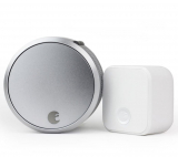 August Smart Lock Pro + Connect, 3rd gen technology – Silver, works with Alexa