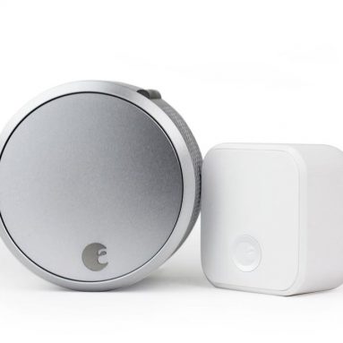 August Smart Lock Pro + Connect, 3rd gen technology – Silver, works with Alexa