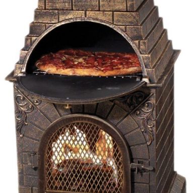 Aztec Allure Cast Iron Pizza Oven Chiminea