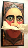 Aztec Face Tissue Box Cover