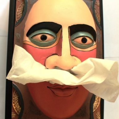 Aztec Face Tissue Box Cover