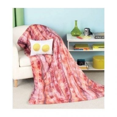 Bacon Eggs Blanket Pillow Set Throw Bedroom College