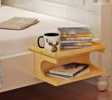 Bamboo Bedside Shelf Double