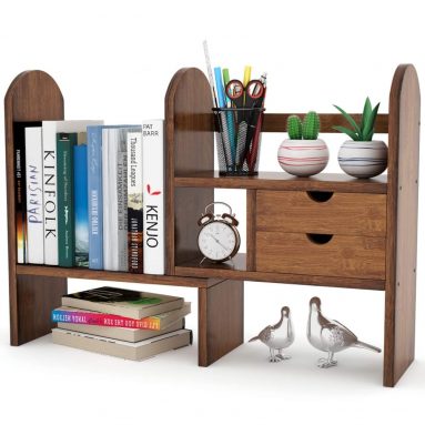 Bamboo Desktop Bookshelf Counter Top