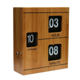 Bamboo Retro Flip Down Clock
