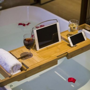 Bathtub Caddy Trays Bamboo Shower