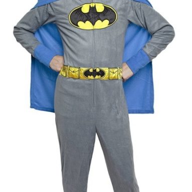 Batman Adult Hooded One Piece Pajama