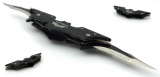 Batman Black Double Blade Spring Assist Folding Knife Bat Batarang