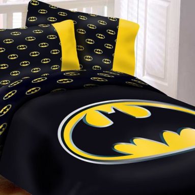 Batman Emblem 3 Piece Reversible Super Soft Luxury Queen Size Comforter Set