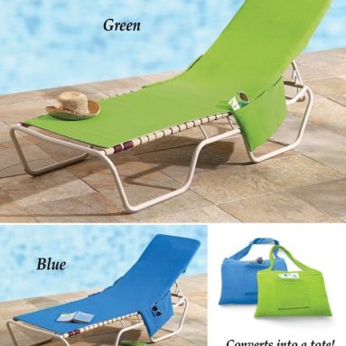 Beach Lounge Chair Cover Towel With Fitted Pocket Top