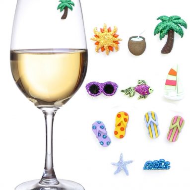 Beach and Sea Magnetic Wine Glass Charms