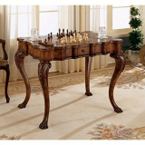 Beaumont Lane Wood Game Table in Burnt Wine