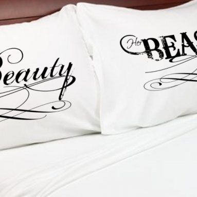 Beauty and the Beast Couples Pillow Cases