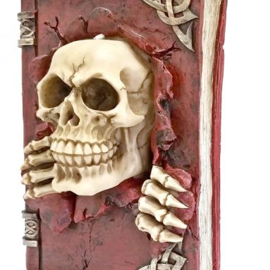 Bookends Skull and Magic Book Fantasy Statue Sculpture