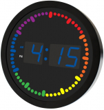 Big Digital LED Clock with Rainbow Color