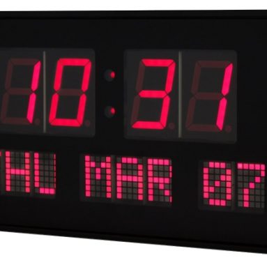Big Oversized LED Calendar Clock with Day and Date
