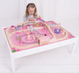 Bigjigs Rail Magical Wooden Train Set and Table