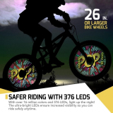 Bike Wheel Lights w Mobile App & Theft Alarm – Bicycle Spoke Safety Light