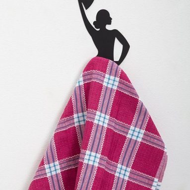 Black Metal Kitchen Towel Hanger