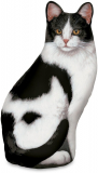 Black & White Cat Door Stop