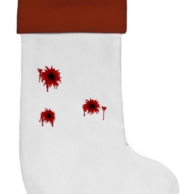 Bloody Bullet Hole Stocking Christmas Stocking