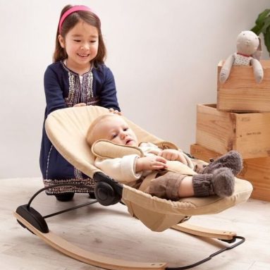 Bloom Coco Go 3-in-1 Baby Lounger  Bouncer  Rocker Natural Frame