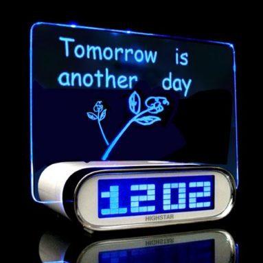 Blue Light LCD Digital Screen Memo Time USB