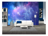 Blue Space Nebula – Removable Wall Mural