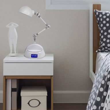 Bluetooth Adjustable Robot Speaker Lamp with Alarm Clock